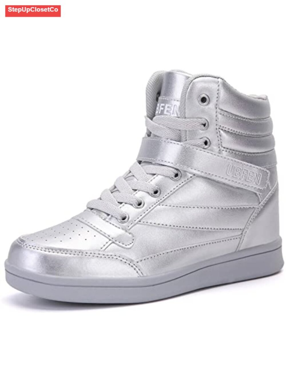 Women's High Top Sneakers with Hidden Wedge Heel